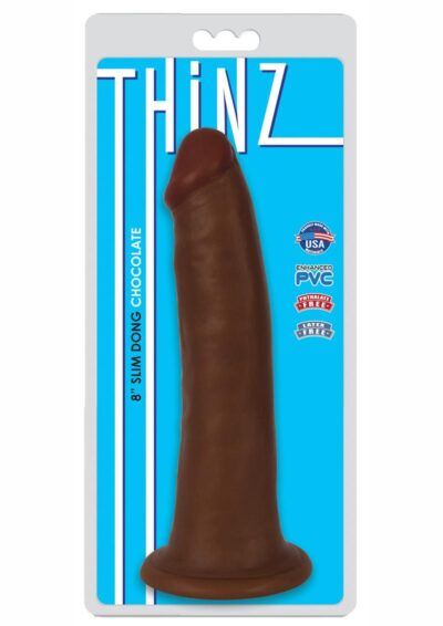 Thinz Slim Dong 8in - Chocolate
