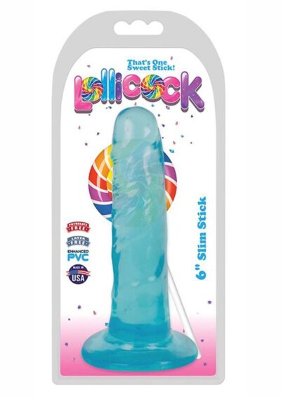 Lollicock Slim Stick Dildo 6in - Berry Ice