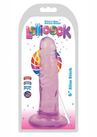 Lollicock Slim Sick Dildo 6in - Grape Ice