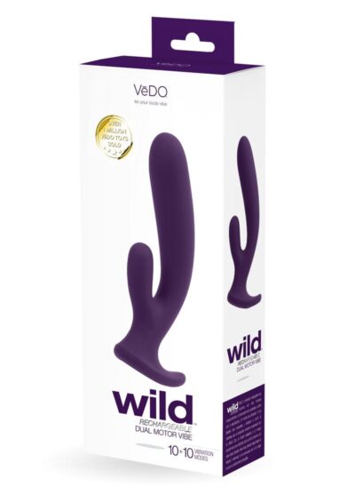 Wild Rechargeable Silicone Dual Vibe - Purple