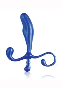 Blue Line Prostate Gear Male P-Spot Massager 5in - Blue