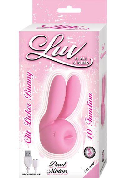 Luv Clit Licker Bunny Rechargeable Silicone Vibrator - Pink