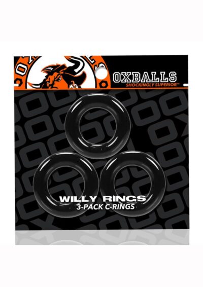 Oxballs Willy Rings Cock Ring (3 pack) - Black