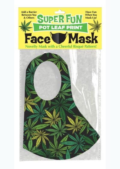 Super Fun Pot Leaf Mask - Green/Black