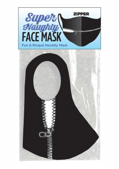 Super Naughty Zipper Mouth Mask - Black