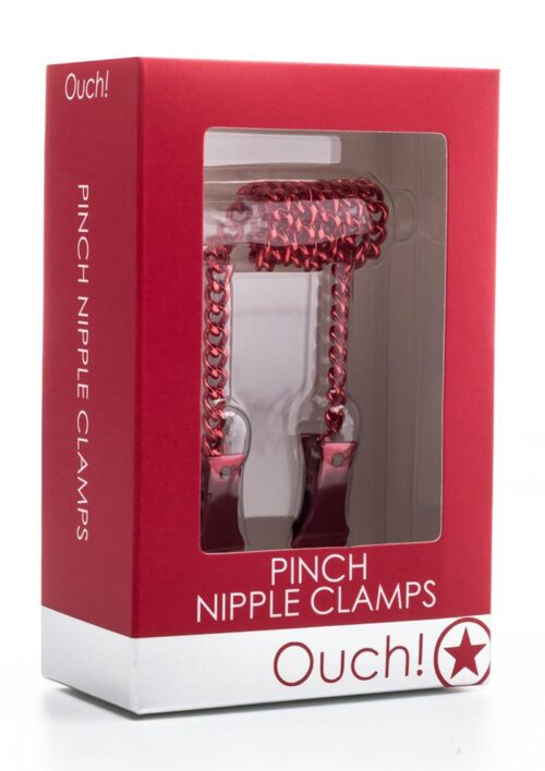 Ouch! Pinch Nipple Clamps - Red