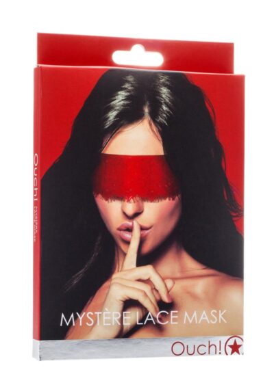 Ouch! Mystere Lace Mask - Red