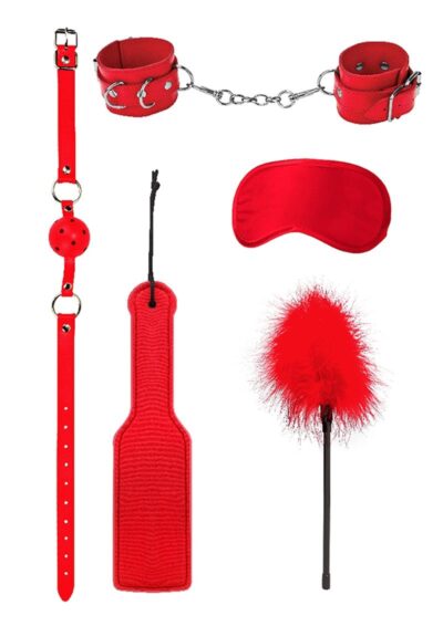 Ouch! Kits Introductory Bondage Kit #4 (5 piece kit) - Red