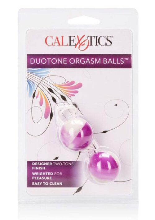 Duotone Orgasm Kegel Balls - Purple/White