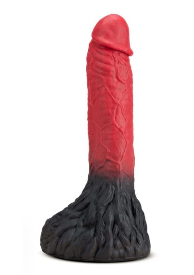 The Realm Lycan Silicone Lock On Werewolf Dildo - Red/Black
