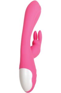 Bunny Kisses Rechargeable Silicone Rabbit Vibrator - Pink