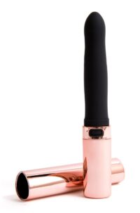 Sensuelle Cache 20 Function Silicone Rechargeable Covered Vibrator - Rose Gold