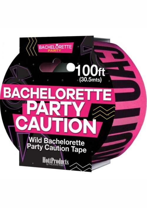 Caution Bachelorette Party Tape (100ft) - Pink/Black