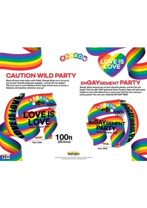 Love is Love Rainbow Tape (100ft) - Multi Color
