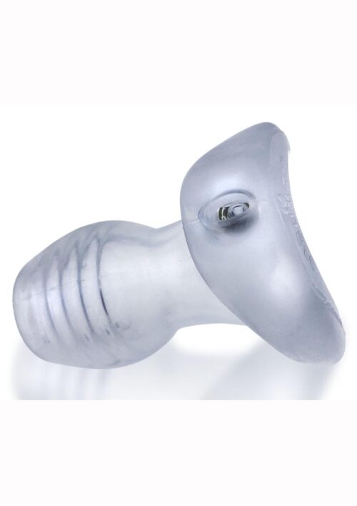 Glowhole 1 Light Up Hollow Silicone Buttplug - Small - Cool Ice