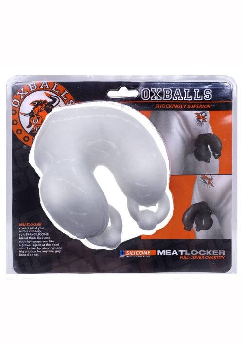 Meatlocker Silicone Chastity - White Ice