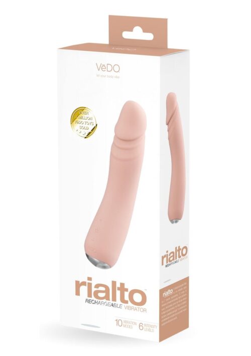 Rialto Silicone Rechargeable Vibrator - Vanilla