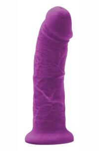 Colours Girth Silicone Dildo 7in - Purple