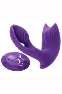 Inya Bump-N-Grind Silicone Rechargeable Warming Vibrator with Remote Control - Purple