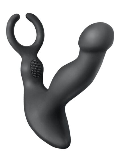 Anal-Ese Collection Scrotum andamp; P-Spot Stimulator Silicone Rechargeable Anal Probe - Black