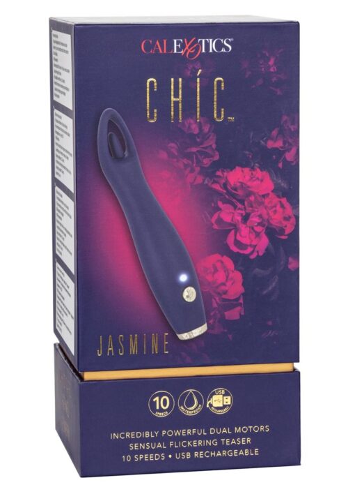 Chic Jasmine Silicone Rechargeable Stimulator - Blue