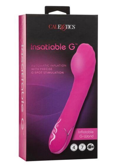 Insatiable G Inflatable G-Wand Silicone Rechargeable Vibrator - Pink