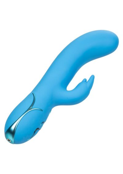 Insatiable G Inflatable G-Bunny Silicone Rechargeable Vibrator - Blue