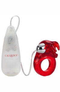The Matador Vibrating Cock Ring with Clitoral Stimulation - Red