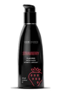 Wicked Aqua Water Based Flavored Lubricant Strawberry 2oz