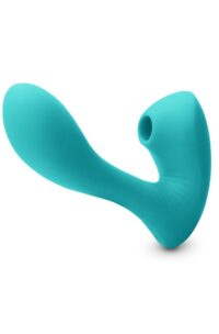 Inya Sonnet Silicone Rechargeable Vibrator with Clitoral Stimulation - Teal