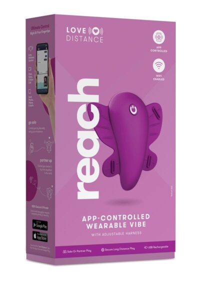 Love Distance Reach App Controlled Rechargeable Silicone Wearable Vibe - Rose