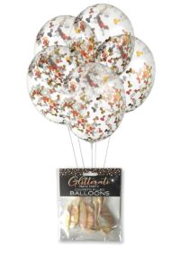 Glitterati Penis Party Confetti Filled Balloons (5 Pack)