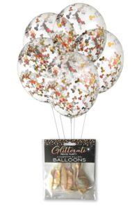 Glitterati Penis Party Confetti Filled Balloons (5 Pack)