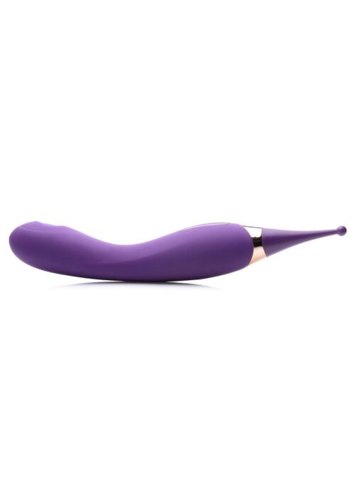 Inmi Power Zinger Pro Pulsing G-Spot Silicone Rechargeable Pinpoint Vibrator with Interchangeable Tips -Purple