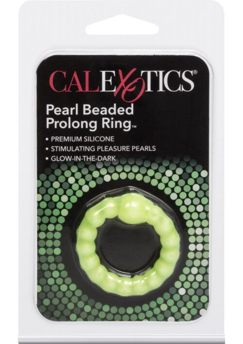 Pearl Beaded Prolong Silicone Cock Ring - Glow