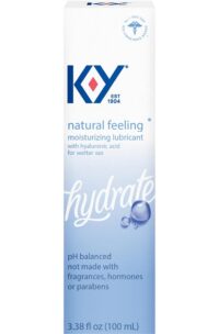 KY Hydrate Natural Feeling Moisturizing Lubricant with Hyaluronic Acid 3.38oz