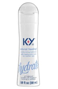 KY Hydrate Natural Feeling Moisturizing Lubricant with Hyaluronic Acid 1.69oz