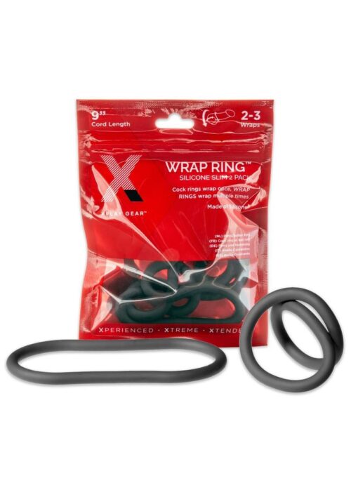 The Xplay Wrap Ring Silicone Slim 9in (2 pack) - Black