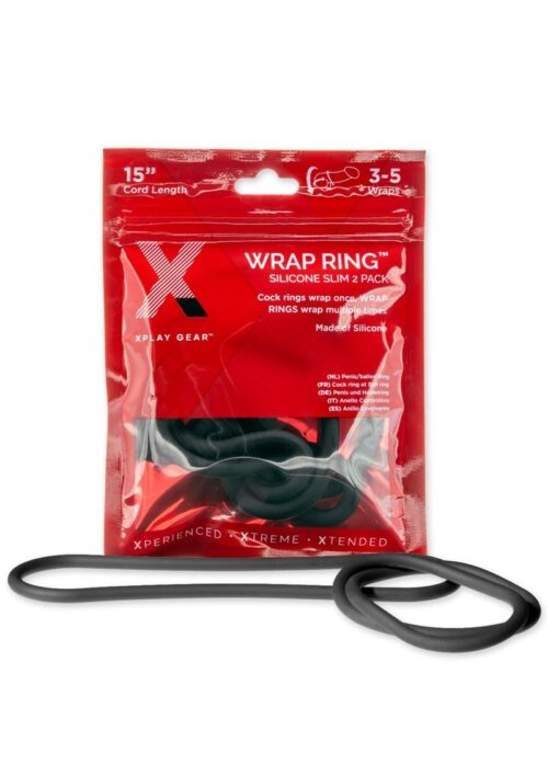 The Xplay Wrap Ring Silicone Slim 15in (2 pack) - Black