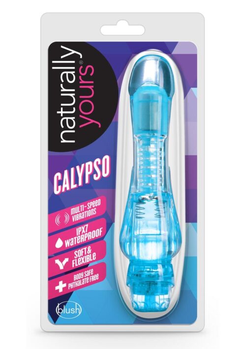 Naturally Yours Calypso Vibrating Dildo - Blue