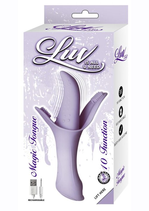 Luv Magic Tongue Silicone Rechargeable Clitoral Stimulator - Lavender