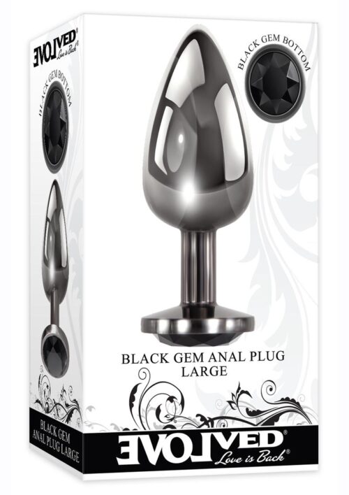 Black Gem Anal Plug - Large