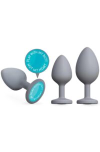 A-Play Trainer Set Silicone Anal Plugs (3 piece set) - Gray