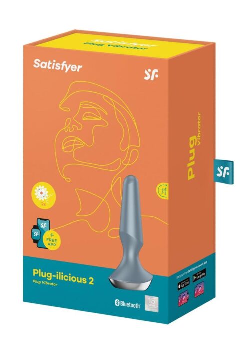 Satisfyer Plug-ilicious 2 Silicone Vibrating Anal Plug - Ice Blue