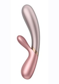 Satisfyer Hot Lover Rechargeable Silicone Warming Dual-Stim Vibrator - Pink