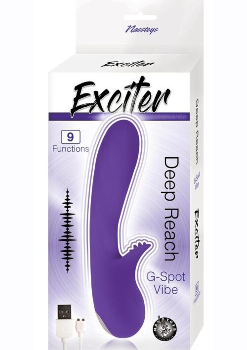 Exciter Deep Reach G-Spot Rechargeable Silicone Vibrator - Purple