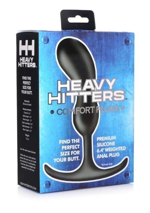 Heavy Hitters Comfort Plugs Silicone Anal Plug 6.4in - Black
