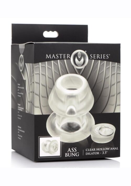 Master Series Ass Bung Clear Hollow Anal Dilator 3.5in - Large