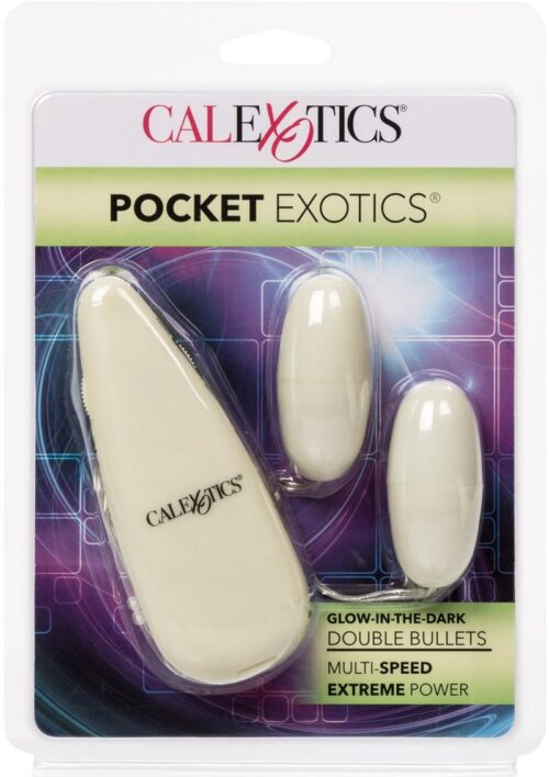 Pocket Exotics Glow-In-The-Dark Double Bullets - Glow
