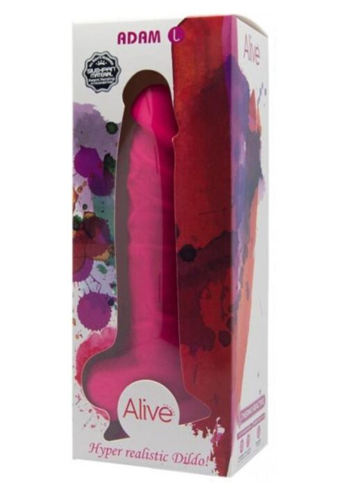 Alive Adam L Silicone Realistic Dildo 8.5in - Pink